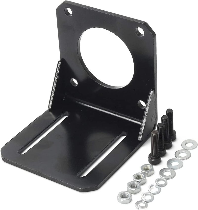 RATTMMOTOR 1Pcs Nema23 Stepper Motor Bracket Mount Steel Mounting Support Base 57 Stepping Motor Holder with Screws for Nema 23 Clamp CNC Parts CNC Router Milling Engraving Machine Fixed Seat - Image 1